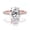 Rose gold, variant on Womens Oval Zircon Ring Large Egg Shape Gold Plated Alloy Ring Inlaid Artificial Gemstones Platinum Plated Statement Ring for Her Fashion Jewelry
