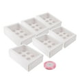 thumbnail image 2 of 6 cajas para cupcakes de 12 cavidades con ventana e insertos, caja para cupcakes de 12 agujeros para hadas Blanco, 2 of 9
