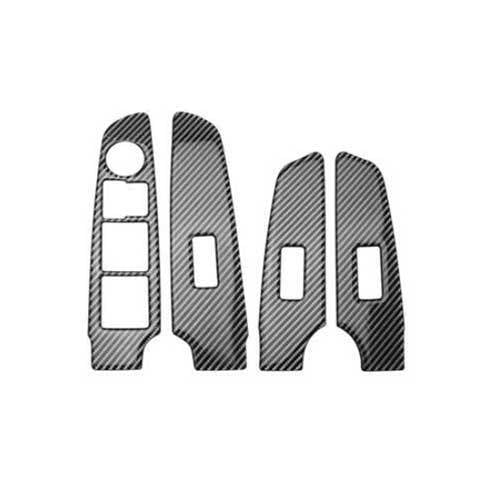 Real Carbon Fiber Window Lift Lock Switch Panel Trim for Kia Forte K3 14-2018-