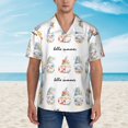 thumbnail image 2 of Fuzoiu Summer Gnome Print Hawaiian Shirt for Men, Summer Beach Casual Short Sleeve Button Down Shirts, Men’s Beach Summer Shirts with Pocket,XX-Large, 2 of 7