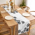 thumbnail image 3 of Table Runner 72 Inches Long for Kitchen Dining, Dandelion Dresser Scarf Farmhouse, Dining Table Decorations for Wedding/Parties, Black White Modern Country Rustic Plants 14 x 72 In, 3 of 8