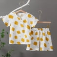 thumbnail image 2 of NOLDARES Toddler Baby Boy Clothes for Boys Cute Summer Short Sleeve T-Shirt Tops Shorts Clothes Sets Baby Boy Outfits(Light Yellow,12-18 Months), 2 of 4