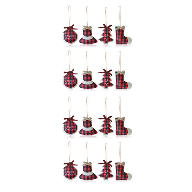 Bearachild Juego de colgantes de campana de Feliz Navidad de 8 piezas, decoración de adornos, medias no tejidas, decoración de granja, patio, niños, No.01 2piezas Bearachild CBP160523