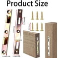 thumbnail image 2 of 4 Set Bed Rail Fasteners Heavy Duty Bed Rail Brackets Bed Frame Rail Hardwa-5 INCH（Screws Included）, 2 of 7