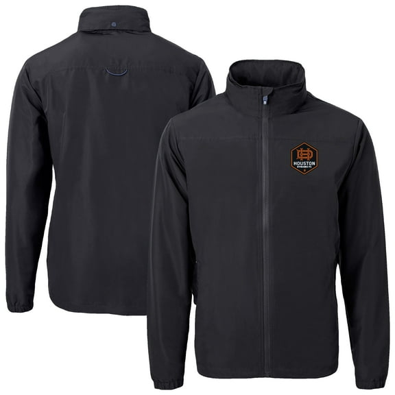 Men's Cutter & Buck Black Houston Dynamo FC Charter Eco Recycled Full-Zip Jacket