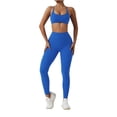 thumbnail image 2 of Conjuntos de entrenamiento for mujeres 2 piezas de talle alto sin costuras con sujetador deportivo acolchado conjuntos de ropa de gimnasio, 2 of 7