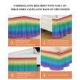 thumbnail image 6 of Red Yellow Bed Skirt Green Blue Purple Gradient Bed Skirts King Size 16 Inch Drop, Wrap Around Dust Ruffle&nbsp;Bedskirt with Adjustable Elastic Belt for Queen Size Beds, 6 of 7
