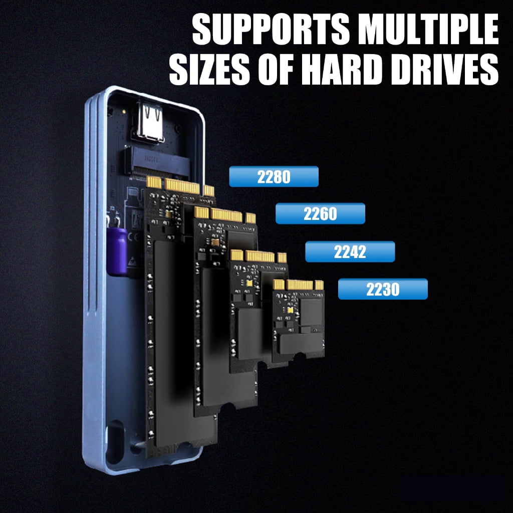 AOOOWER M.2 NVME Solid Disk Enclosure 10Gbps Fast Storage Expansion Aluminum Cooling