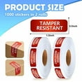 thumbnail image 3 of 1000 Pcs Tamper Resistant Metallic Labels Adhesive Stickers, 0.5 x 1.5 Inches Tamper Evident Tape Holographic Seal for Box Mailing Packaging Sealing Delivery Office Home Supplies, 3 of 6