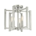 thumbnail image 3 of Satin Nickel Three Light Semi-Flush Mount from the Benson Collection, 3 of 6