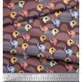 thumbnail image 3 of Soimoi Velvet Fabric Cute Elephant Kids Print Fabric by Yard 58 Inch Wide, 3 of 3