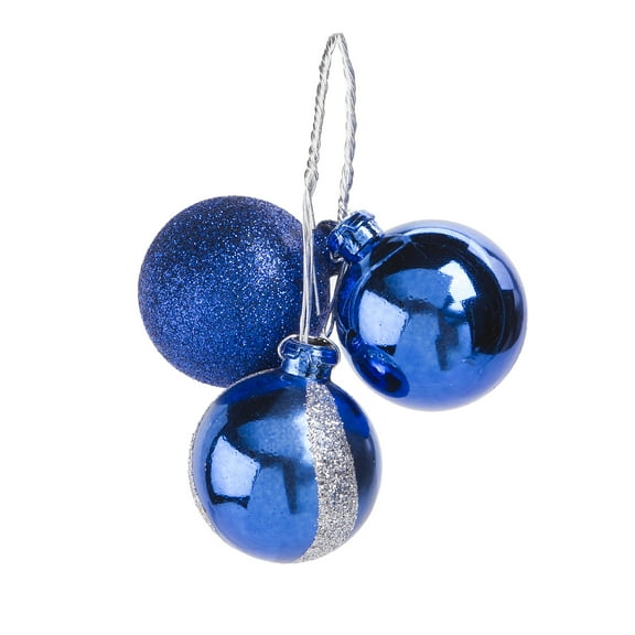 Darice Christmas Floral Blue and Silver Christmas Ornament Pick Wave 3 tips