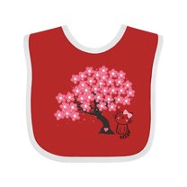 Inktastic Japanese Cherry Tree Kitty Cat Girls Baby Bib