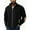 Black, variant on Men's Vintage Fleece Full-Zip Hoodie, Winter Warm Jacket with Elbow Patches, Gray, XXXL