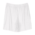 thumbnail image 4 of AJTQTH Solid Shorts for Girls Boys Kids Unisex Elastic Waist Short Pants Trunks with Pockets Summer Casual Outfits Lightweight Loose Fit Clothes White 7 Years, 4 of 5