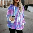 thumbnail image 2 of Clearance LYXSSBYX Winter Jackets Women Plus Size Fashion Woman Long Sleeve T-Shirt Printing Hooded Loose Blouse Tops, 2 of 7