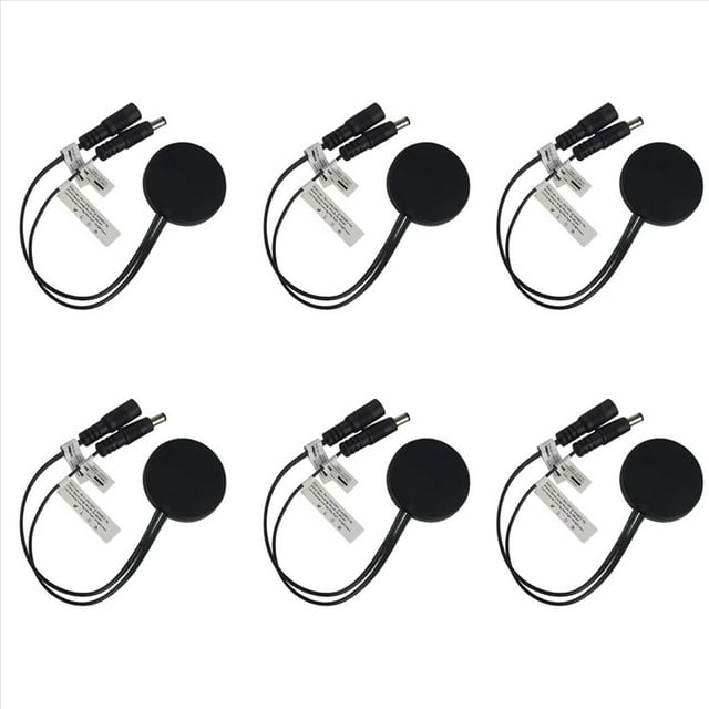 6X Interruptor de Atenuación con Sensor Táctil LED de Panel de Madera, Interruptor Oculto, Interruptor Táctil para Tira de LED, Color Negro