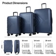 thumbnail image 5 of Travelhouse 3 Piece Hardshell Luggage Set Hardside Lightweight Suitcase with TSA Lock Spinner Wheels 20in24in28in.(Navy Blue), 5 of 8