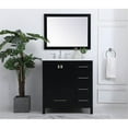 thumbnail image 6 of Elegant Decor Irene 32" Solid Wood and Stone Single Bathroom Vanity in Black, 6 of 8