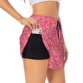 thumbnail image 3 of Lsque Colorful Sprinkles Donuts Printed Women's Running Shorts with Liner Pockets,Elastic Quick Dry Workout Athletic Gym Yoga Shorts,Womens High Waist Shorts-Medium, 3 of 9