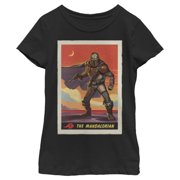 Girl's Star Wars: The Mandalorian Trading Card Graphic Tee Black X Small