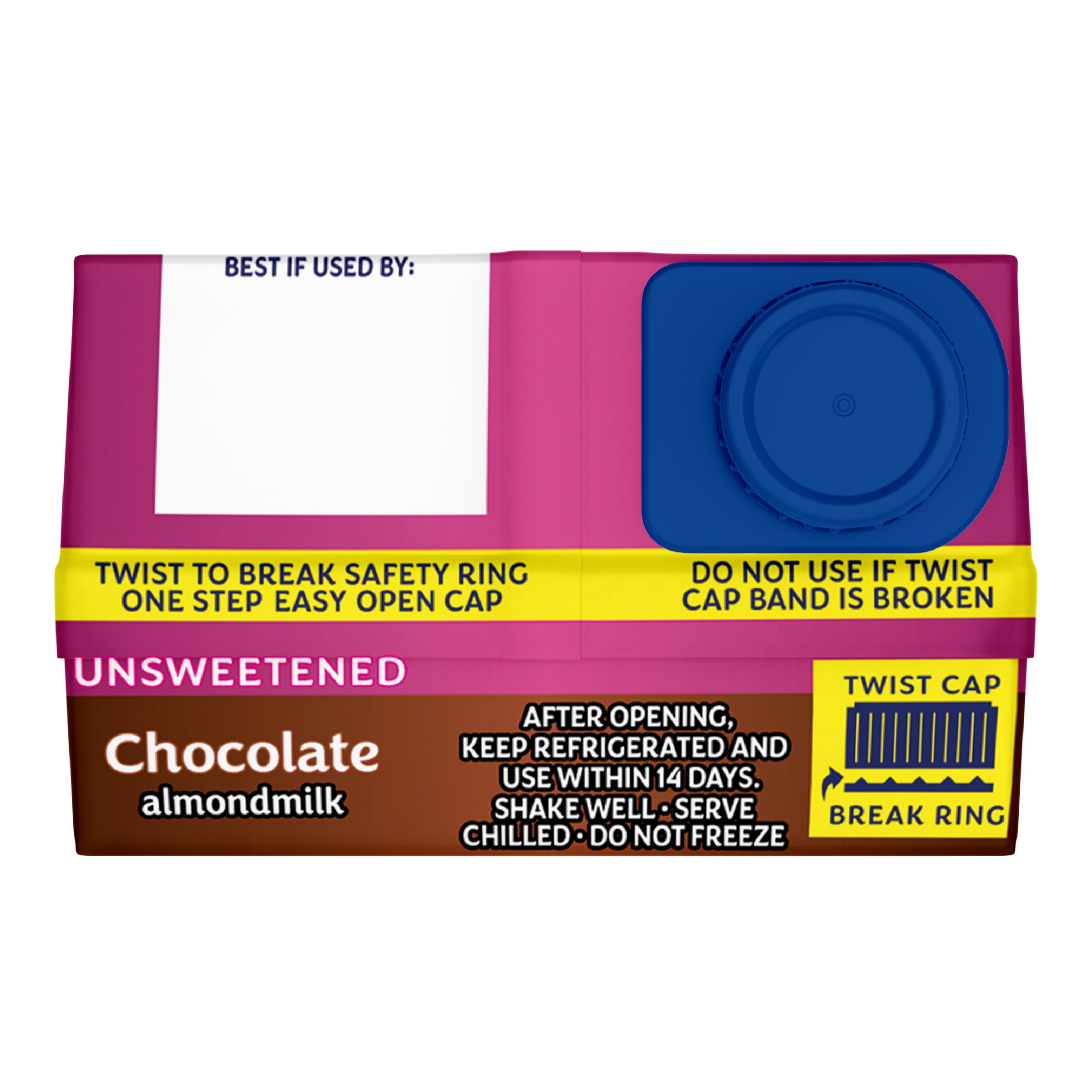 (2 pack) Almond Breeze Shelf-Stable Unsweetened Chocolate Dairy-Free Almondmilk, 32 oz