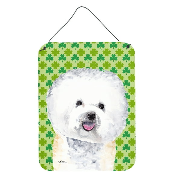 Carolines Treasures SC9282DS1216 Bichon Frise St. Patricks Day Shamrock Portrait Wall or Door Hanging Prints 12WX16H