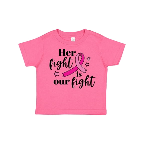 Inktastic Breast Cancer Awareness Her Fight is Our Fight Boys or Girls Toddler T-Shirt