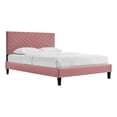 thumbnail image 2 of Modway Roxanne Modern Performance Velvet King Platform Bed in Dusty Rose Pink, 2 of 9