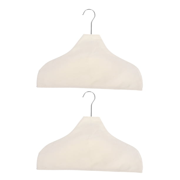 2 fundas de hombro: fundas de tela para perchas de ropa, antideslizantes y transpirables, protectores de hombros para trajes, vestidos y chaquetas de mujer.