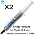 thumbnail image 1 of 900-1 Thermal Conductive Grease Paste Plaster Heat Sink Compound Net Weight 1/3/7/15/30 Grams Gray for CPU LED GPU SSY GD900-1-SY15 2 PCS, 1 of 6