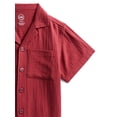 thumbnail image 3 of Wonder Nation Boys' Cotton Gauze Button Front Shirt with Short Sleeves, Sizes 4-18 & Husky, 3 of 3