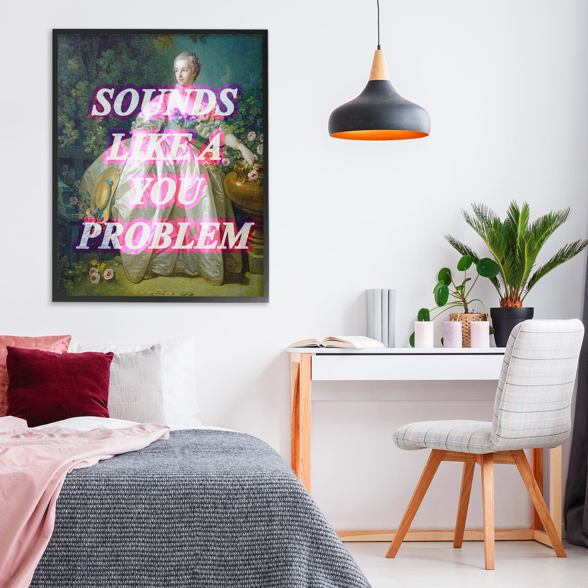Sounds Like A You Problem Black Framed Giclee Art, design by Lil' Rue