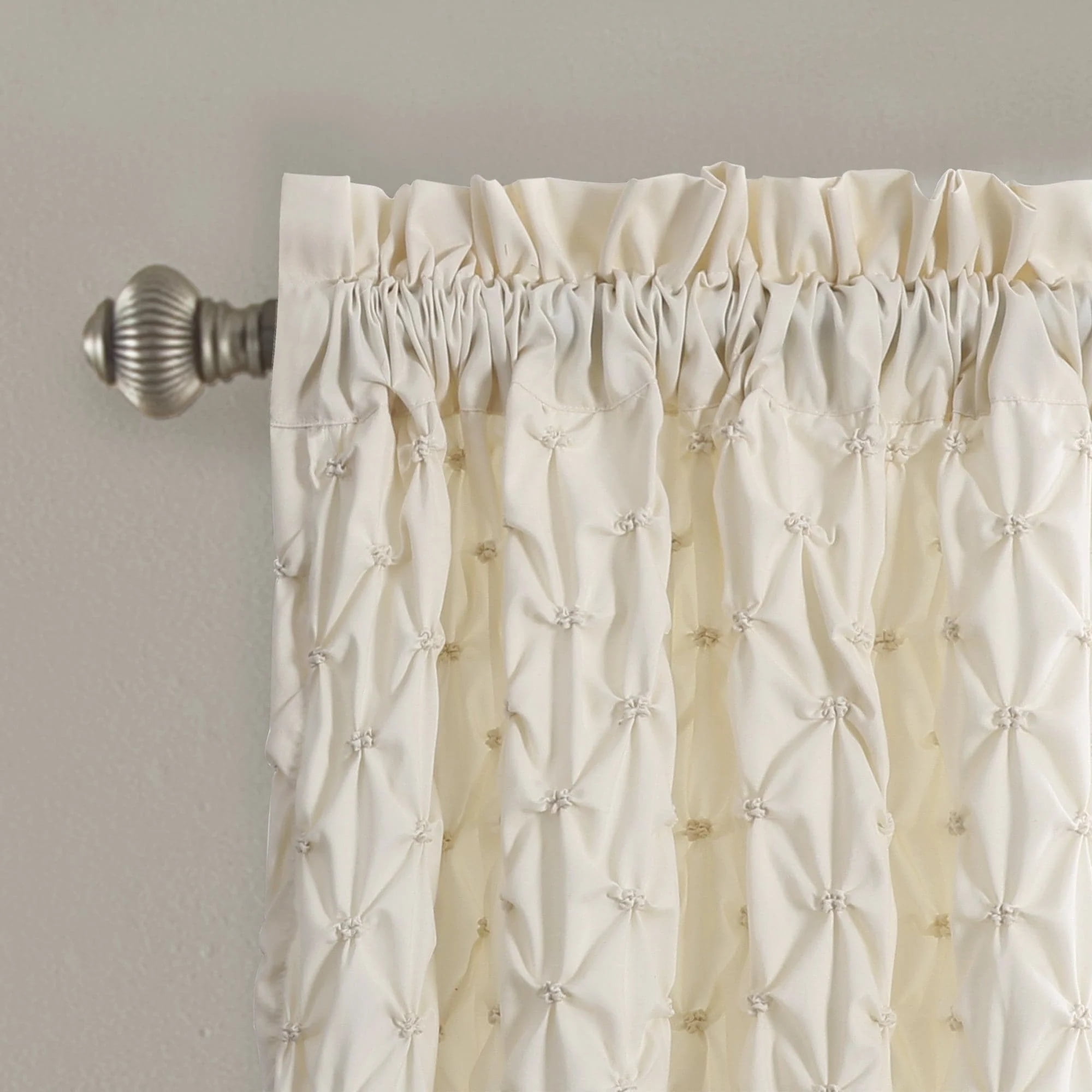 Lush Decor Bayview Window Curtain Panels White 54X63+2 Set