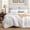 02 Snow White-1, variant on U by Bedsure Queen Comforter Set , Boho Tufted Shabby Chic White Bedding Comforter Set, 3 Pieces Vintage Farmhouse Bed Set for All Seasons, Fluffy Soft Bedding Set with 2 Pillow Shams