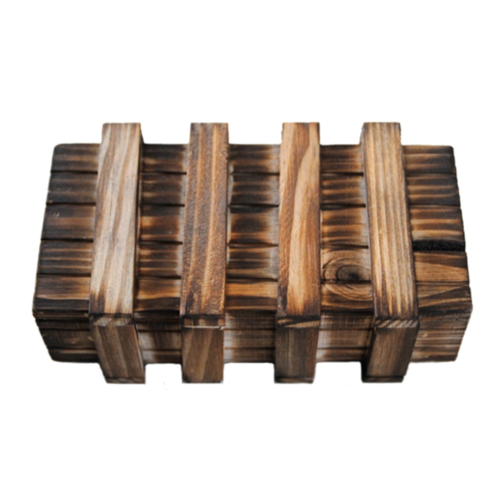 Secret Puzzle Wooden Box Adults Magic Money Card Holders Secret Compartments Gift Box Ashtray