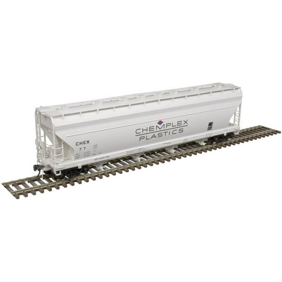 Atlas HO Scale ACF 5250 Covered Hopper Chemplex Plastics/CHEX #77