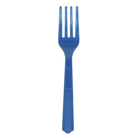 Way to Celebrate! Blue Plastic Forks, 24pcs