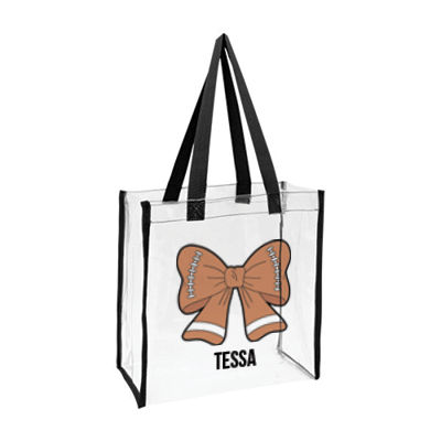 Personalized 12x12 Clear Stadium Tote Bag with Waterproof PVC