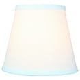thumbnail image 2 of 5x8x7 Empire Hardback White Linen Lampshade CLIPS-ON Regular Bulb, 2 of 7