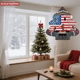 thumbnail image 3 of Patriotic Metal Hanging Christmas Tree Wind Spinner - American Flag Design with Ornaments for Garden & Yard Decor, 3 of 7