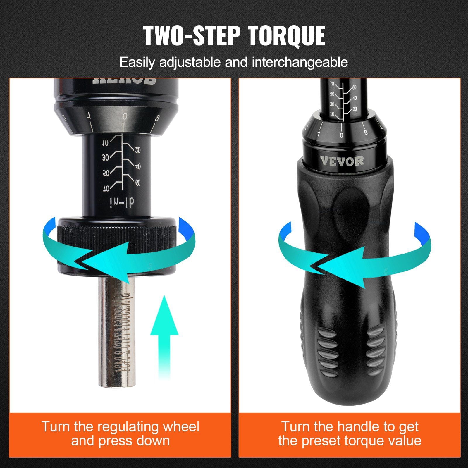 Torque Screwdriver Set, 1/4" Drive, 10-70 in/lbs Adjustable Torque Wrench with Scale, Includes Bits & Case – Precision Tool for Electricians