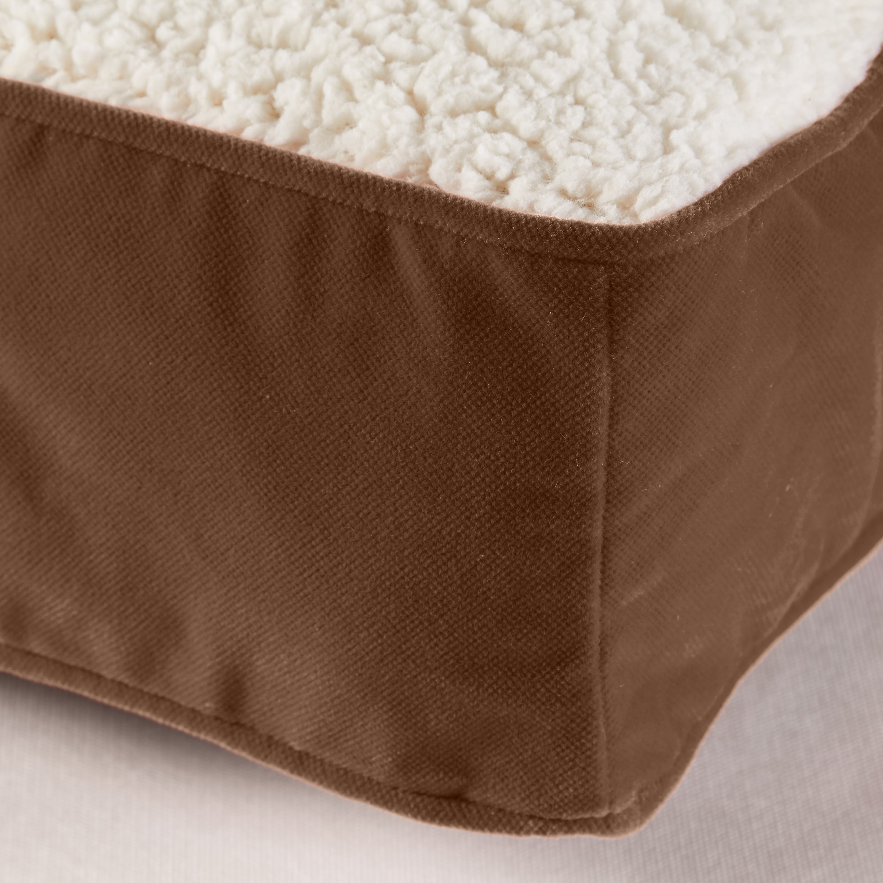 Happy Hounds Oscar Sherpa Orthopedic Dog Bed, Latte, Medium (42 x 30 in.)