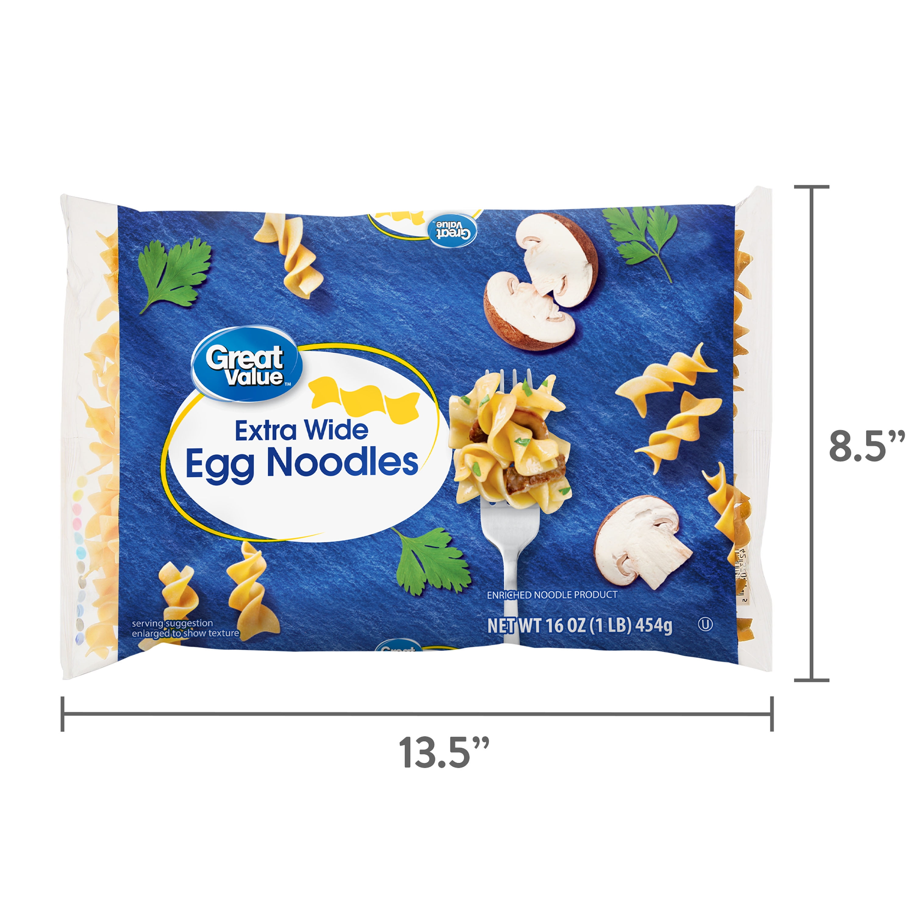 (3 pack) Great Value Extra Wide Egg Noodles, 16 oz