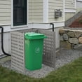 thumbnail image 3 of Funnil Wood Outdoor Air Conditioner Fence Screen 32" W x 38" H, 3 Panel Outside Privacy Fence, Gray, 3 of 7