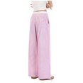 thumbnail image 5 of Summer Pants for Women Woman Petite Womens Wide Leg Trouser Pants for Women Trendy plus Size Athletic Pant Lined Running Work Clothes Cute Lightweight Stretch Comfy Womens Loose Sweatpants Pink L, 5 of 7