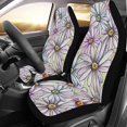 thumbnail image 1 of ABPHQTO Juego de 2 fundas para asientos de coche Crisantemo Margarita Protector universal para asientos delanteros de coche para coche, SUV sedán, camión, 1 of 3