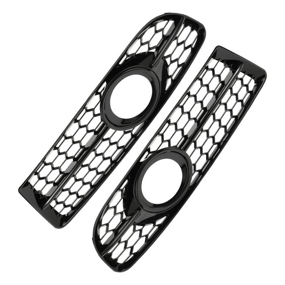 1 Pair Car Front Left Right Front Fog Light Grill for Audi A4 B7 S4 05-08 No.8E0807681F/8E0807682F Black