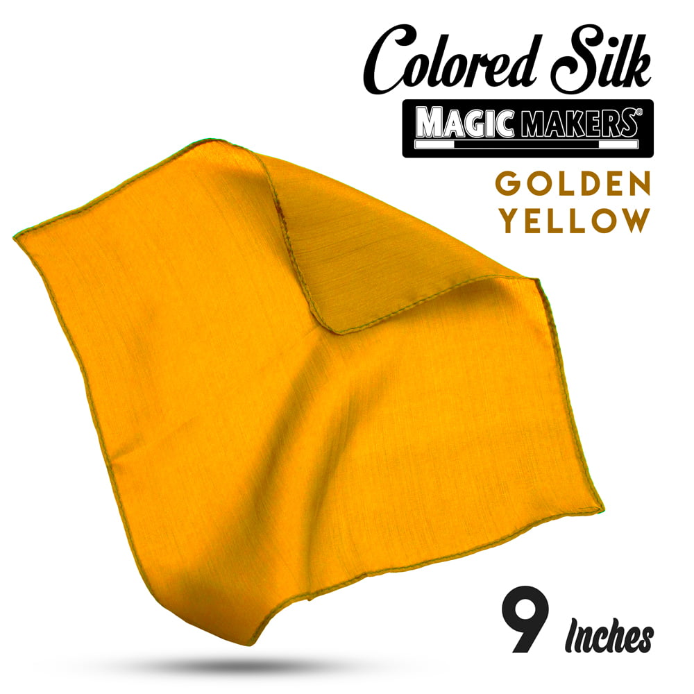 Professional Grade Magic Makers 9 Inch Golden Yellow Color Silk 