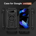 thumbnail image 2 of for Google Pixel 9 / 9 Pro Armor Case with Kickstand, Luxury Military-Grade Protection Heavy Duty Magnetic Phone Case, Compatible with MagSafe Accessories, for Google Pixel 9 / 9 Pro - Black, 2 of 8